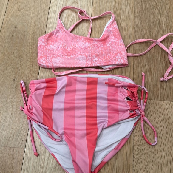 Submarine swim high waisted bikini  -pink- size 12 - Picture 1 of 3